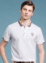 BALKRISHNA Men Solid Polo Neck Cotton Blend White T-Shirt...