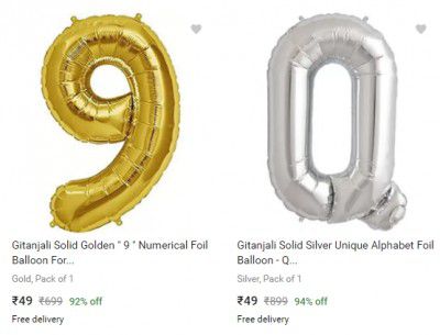 Balloons & Decoration upto 95% off