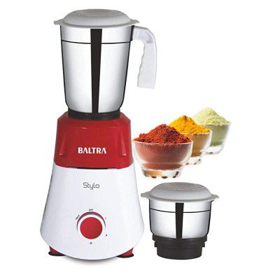 Baltra Stylo2 550W 2 Jar Mixer Grinder Red