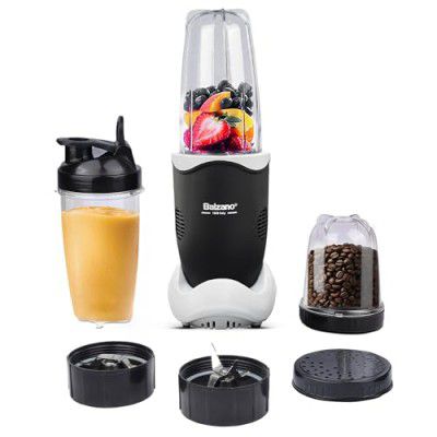 Balzano Bullet Mixer Grinder 500W, 3 Jars, 2 Blades, 3 Lids, Smoothies and Juices, Nutri Blender for Kitchen