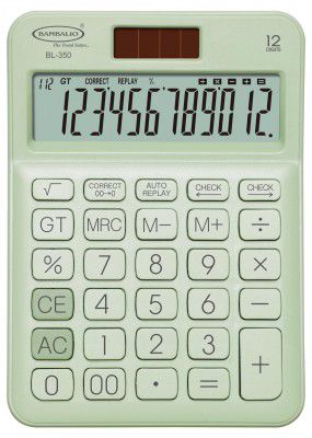 Bambalio 12 Digits BL-350 Glacial Green Electronic Calculator 3 Years Warranty.