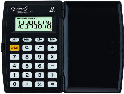 Bambalio 8 Digits BL-300 with 3 Years Warranty Portable Pocket Calculator (Black)