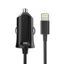BANDRIDGE Value Line Portable Car Charger with Attached Cable for iOS Devices, Made for iPhone, iPod, iPad | 2.4 Amp - MFI Certified (Black)...