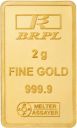 Bangalore Refinery 2 g Bar 24 (9999) K 2 g Gold Bar...