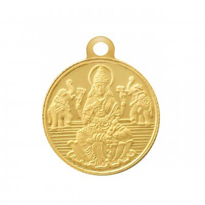 [Extra ₹3352 OFF] Bangalore Refinery 2 Gram Round Lakshmi 24k (999) Gold Pendant (without hook)