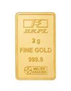 Bangalore Refinery 24k (999.9) 2 gm Yellow Gold Bar...