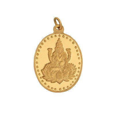[Extra Rs 5202 OFF] Bangalore Refinery 24k (999) Purity 5gm Yellow Gold Lakshmi Oval Pendant