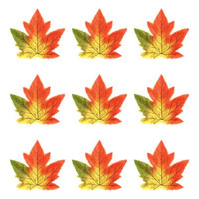 BAOTUJIA 50pcs Artificial Maple Leaves for Halloween Decoration Accessories Items Haloween Home Party Decor