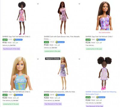 Barbie Dolls Upto 69% Off | Start at Rs.199
