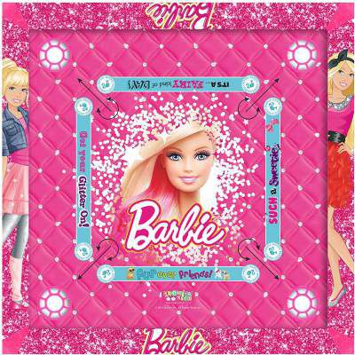 Barbie Kids Carrom Board (Multicolour, 20x20 inches)