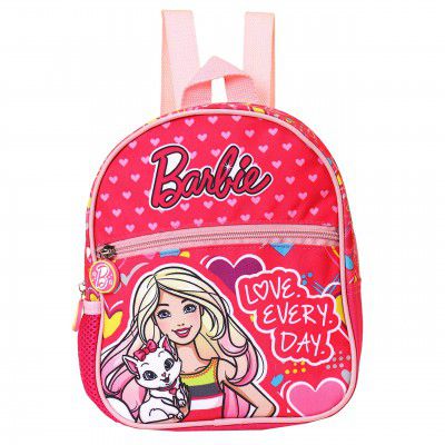 Barbie Polyester 21 cms Pink School Backpack (MBE-MAT536)