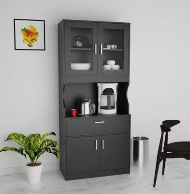 Barewether Engineered Wood Kitchen Cabinet (Finish Color - Wenge, Knock Down)