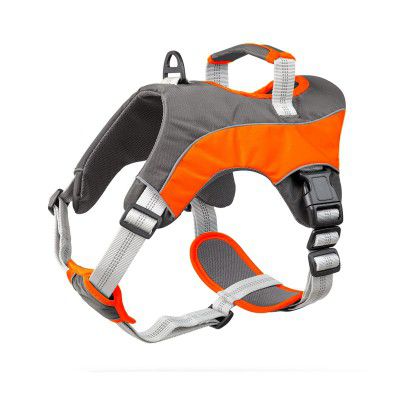Barkbutler x Whoof Whoof Premium Harness, Orange - Small