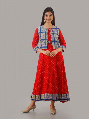 BARKHA FABRed Ethnic Motifs Ethnic A-Line Maxi Dress