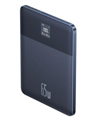 Baseus Blade2 12000mAh 65W Fast-Charging Power Bank – Ultra Slim with Digital Display (with 100W Type-C Cable)