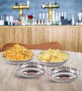 Basic 4.4 Inch Silver Stainless Steel (Set of 4) Quarter Plate...