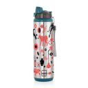 BASIK Sprint 1000 - Junglee Summer Double Wall Insulated 500ml Bottle (Pack of 1, Blue, Steel Inner)...
