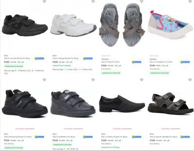 Bata Kids & Infant Footwear Flat 70% Off