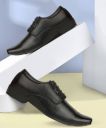 Bata Mens Black Derby Shoes (Black , 7)...