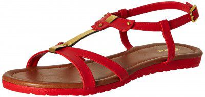 BATA Women's Jenny Red Fashion Sandal