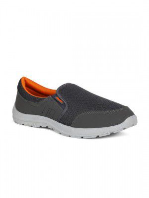 BataMen Grey Woven Design Slip-On Sneakers