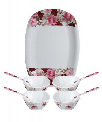 Bataniya Triple Coated 9-Piece Serving Set, a Blend of Elegance and Resilience in Melamin Craftsmanship
