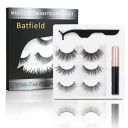 Batfield 3 Pairs of False Eyelashes Magnetic with Eyeliner and Tweezer, 3D Natural Mixed Style Magnetic Lashes, Reusable Magnetic Eyelashes for women(Style 1)...