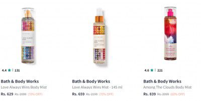 Bath & Body Works Fragrance Upto 70% Off | Starts At Rs 629
