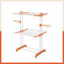 Bathla 2 Level Modular Cloth Drying Stand with Wheels...