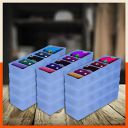 Bathla DORI (Set of 12) Multi-purpose Stackable Drawer Storage Organiser | Organise Socks, Innerwear, Tie, Handkerchief, Jewellery, Stationary, Belt etc.| Ocean | 5 Grids – Stomo...