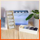 Bathla Drawer Organizers (Set of 2) - 5 Grids Ash Color Multi-purpose Closet Storage Dividers | Stackable Wardrobe Organizers...