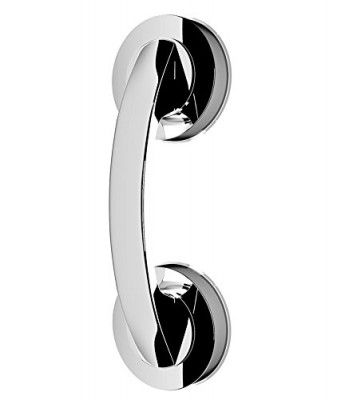 Bathla Dual Suction Door Handle (Silver) - with Twist Lock Technology for Instant Installation