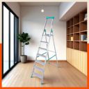 Bathla Elevate 7-Step Foldable Aluminium Ladder for Home...