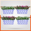 Bathla Patio ARA Hanging Metal Pot Holders / Planters for Balcony / Garden |Corrosion Resistant with Detachable Double Hooks | Lavender - Set of 4, Standard (PHP-OP-311514LR-S4)...