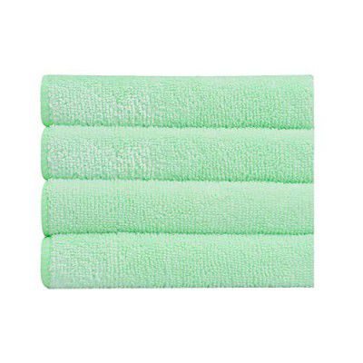 Bathla Spic & Span Multi Purpose Micro Fiber Cleaning Cloth - 340 GSM: 60cmx40cm (Pack of 4 - Light Green)