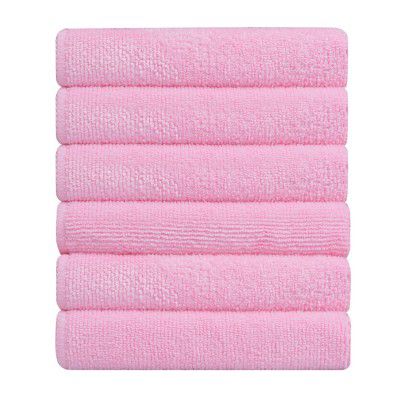 Bathla Spic & Span Multi Purpose Micro Fiber Cleaning Cloth - 30cmx30cm (Pack of 6 - Pink)