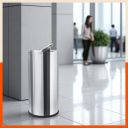Bathla Stainless Steel Swing Dustbin with Lid for Home, Office & Kitchen - 14 Litres | Swing Lid Trash Can | Durable & Rust-Resistant Garbage Bin...