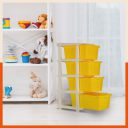 Bathla STOMO 4XL Drawers Multi-purpose Modular Storage |Yellow (Plastic)...