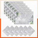 Bathla Table Mats - Set of 6-45cm x 30cm PVC Table Placemats & Coasters for Home Dining Table (Tonique)...