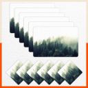 Bathla Table Mats - Set of 6-45cm x 30cm PVC Table Placemats & Coasters for Home Dining Table | Multipurpose, Heat-Resistant, Waterproof & Washable | Matworks (Evergreen)...