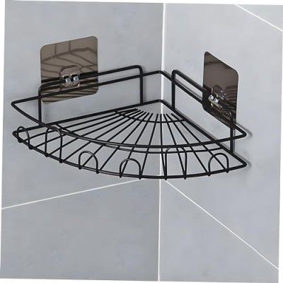 JIALTO Bathroom Organiser Without Drill Bathroom Rack Self Adhesive A(Powder Coated Finish)
