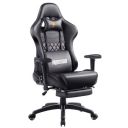 BAYBBAYBEE Drogo Multi-Purpose Ergonomic Gaming Chair with 7 Way Adjustable Seat, PU Leather, Head & USB Massager Lumbar Pillow | Home & Office Desk Chair with Full Reclining Back & Footrest(Black)...