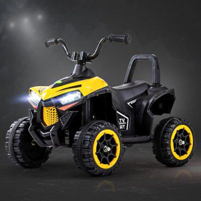Baybee Monstro ATV Baby Electric Bike for Kids | Rechargeable Kids Bike with LED (Yellow)