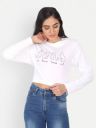 Bayfog  Casual Regular Sleeves Printed Women White Top...