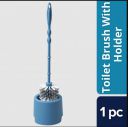 bb home Toilet Brush With Holder, Round, Nylon Bristles, 1 pc...