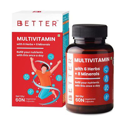 BBETTER Multivitamin - 60 Veg Capsules, 20 Vitamins & Minerals | Increase Immunity, Energy, Stamina & Vitality Production