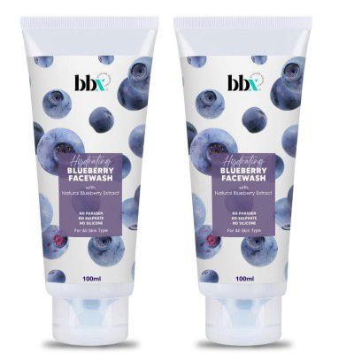 BBX Blueberry Extract Face Wash | Hydrating & Skin Refreshing Facewash for All Skin Types 100 ml (Pack of 2)