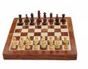 BCBESTCHESS Wooden Handcrafted Foldable Magnetic Chess Board Set with Magnetic Pieces and Extra Queens for 2 Players Kids and Adults (10x10 Inches, Brown)...