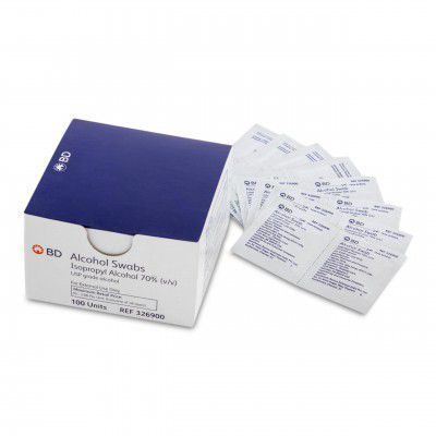 BD - Pack of 100 Alchohol Swabs