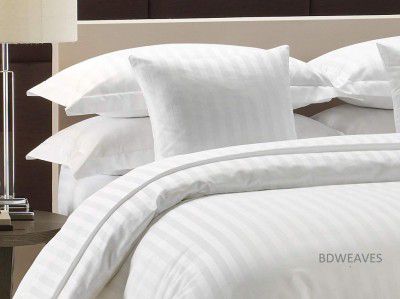 BDWEAVES 210 TC Thread Count Pure Cotton Duvet Cover (Single, 60x92 inches) (White)